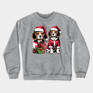 Beagle Dogs Christmas Crewneck Sweatshirt